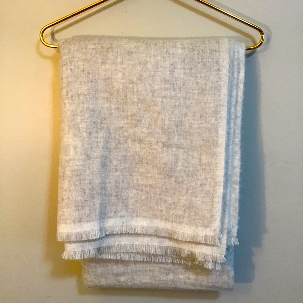 Linens | Heathered Baby Alpaca Two-Tone Throw | RH